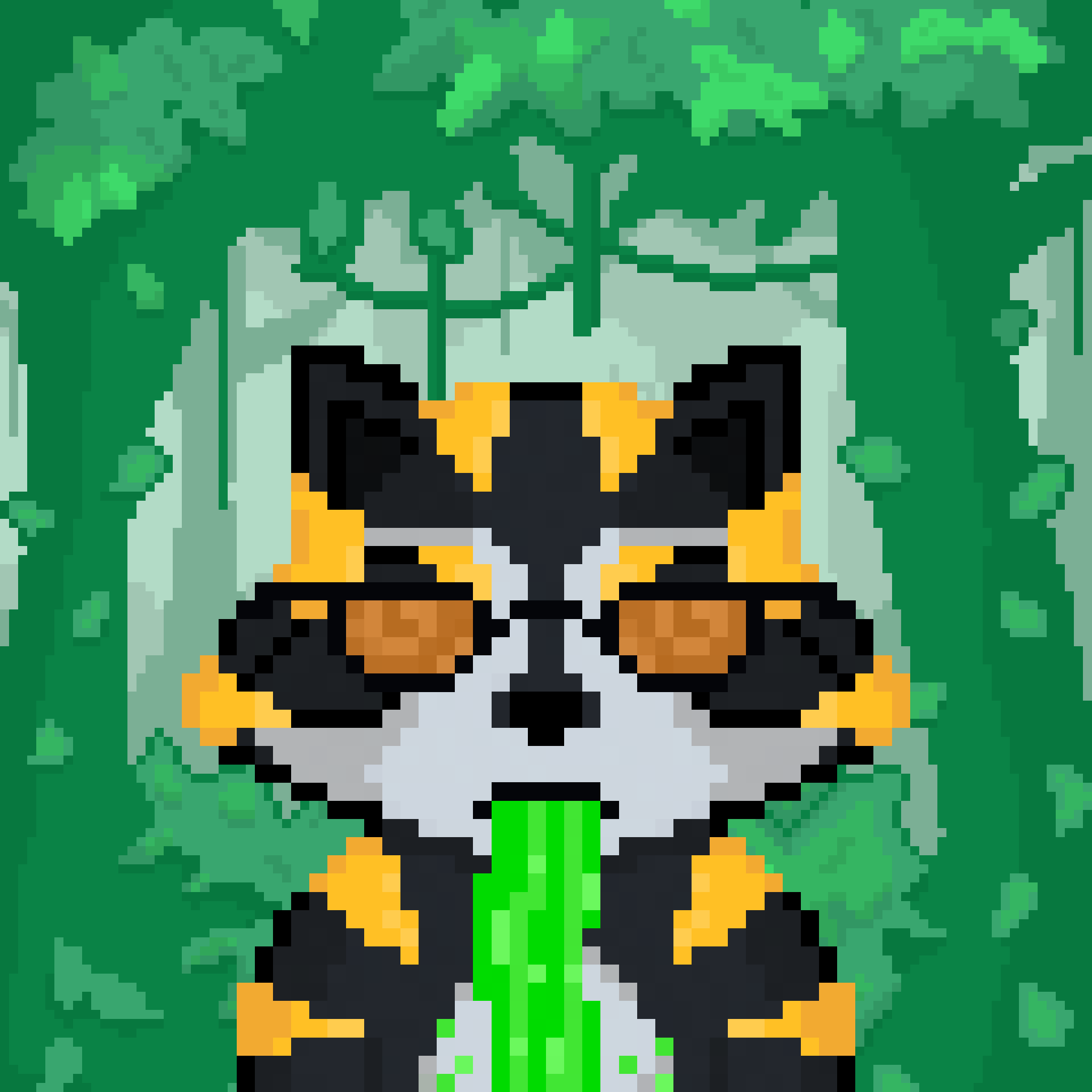 Pixel Raccoon #2490 NFT on Algorand