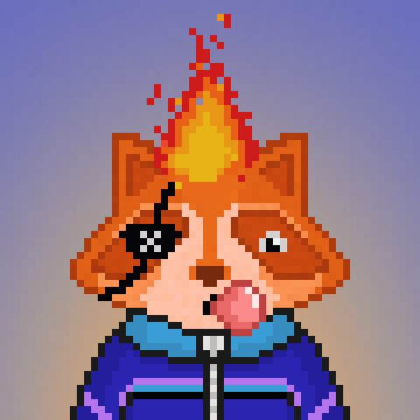 An image of Pixel Raccoon #28