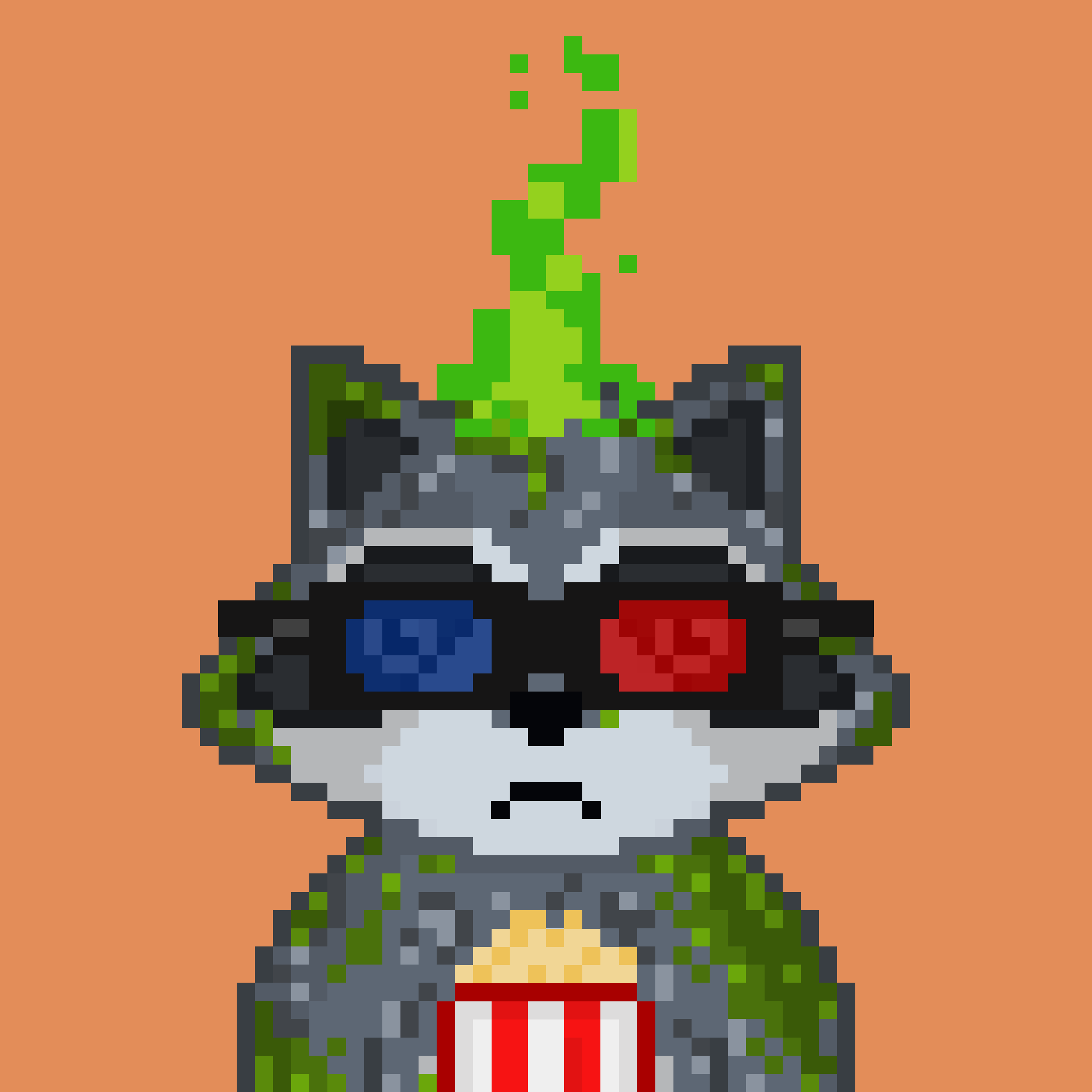 Pixel Raccoon #321 NFT on Algorand