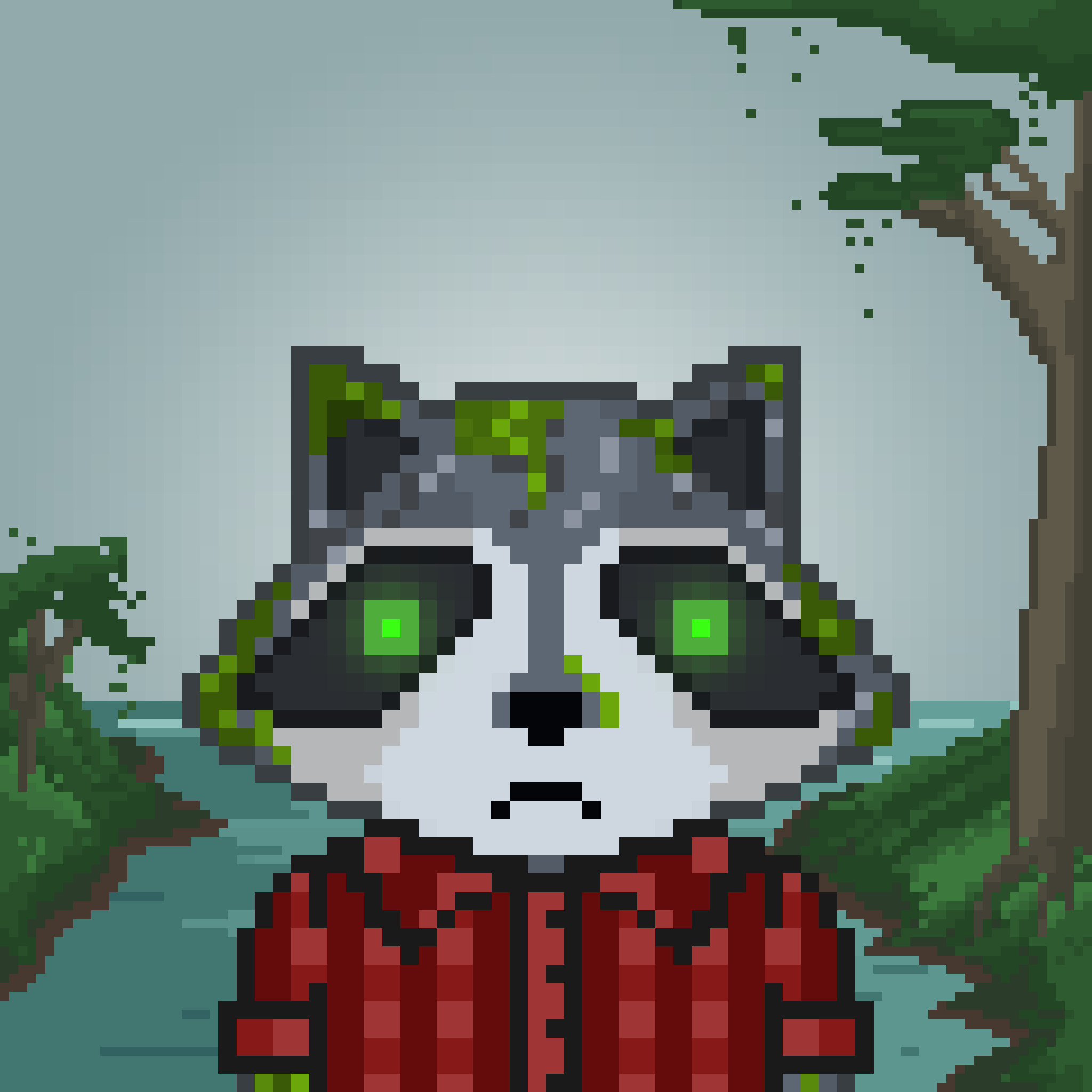 Pixel Raccoon #392 NFT on Algorand