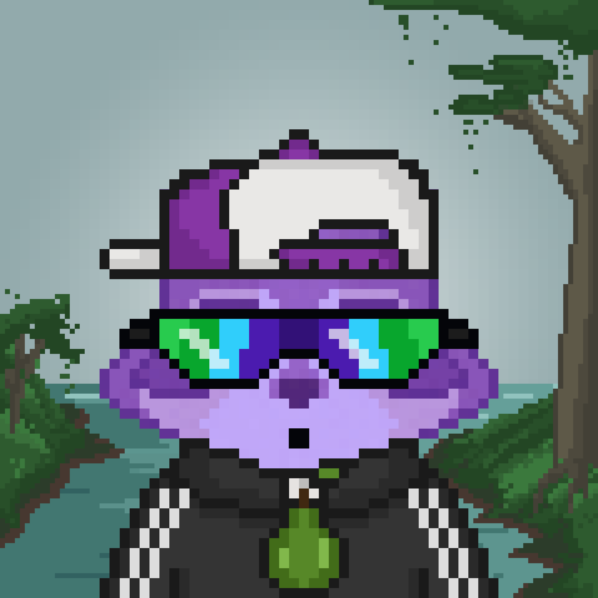 Pixel Raccoon #42 NFT on Algorand