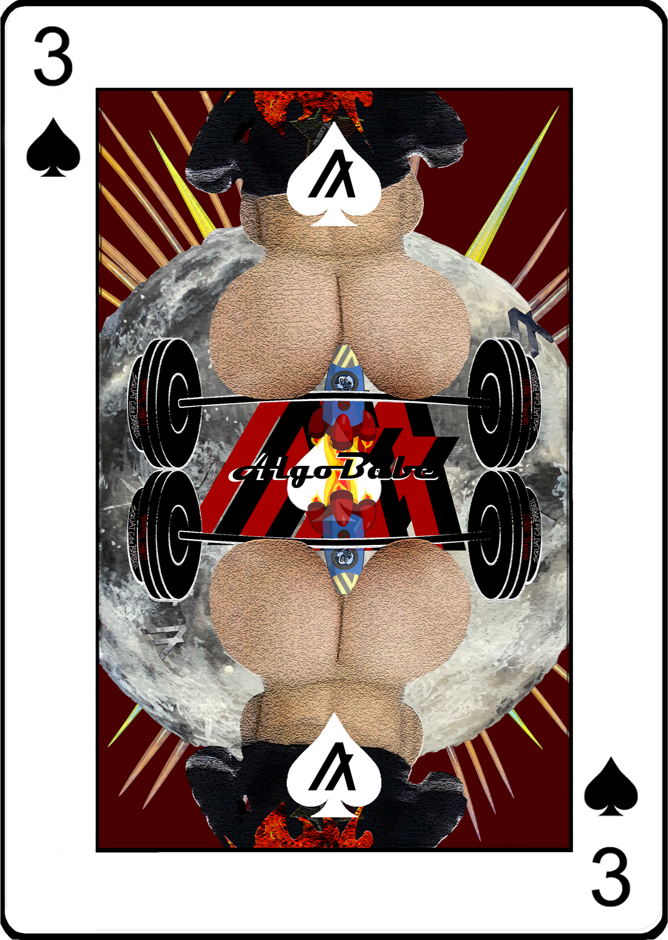 AlgoBabe #306: 3 of Spades NFT on Algorand
