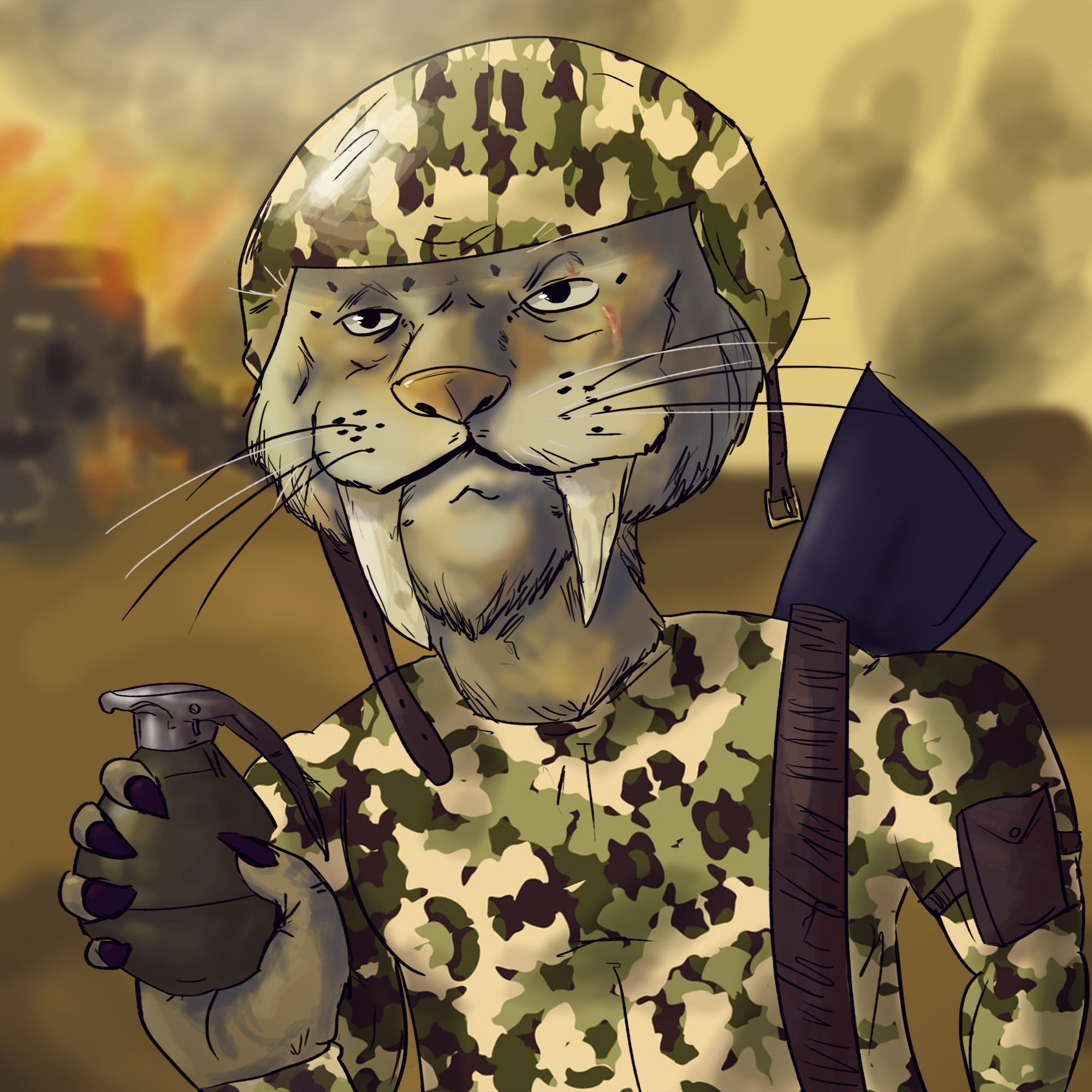 Sabre-Toothed Tiger #0009 NFT on Algorand