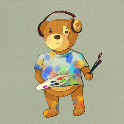 Watercolour Bear 004