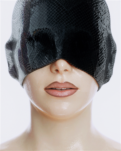 Black Floral Lace Mask 01