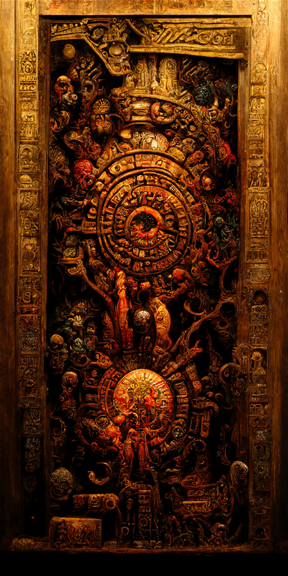 Estilo Azteca Woodcarvings #83