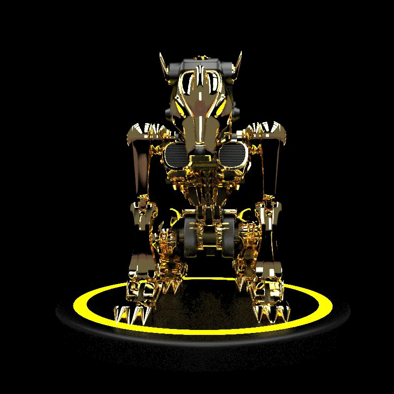 Gold Cyborg Dog