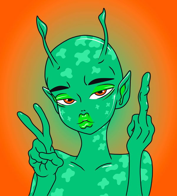 An image of Bored Alien 1