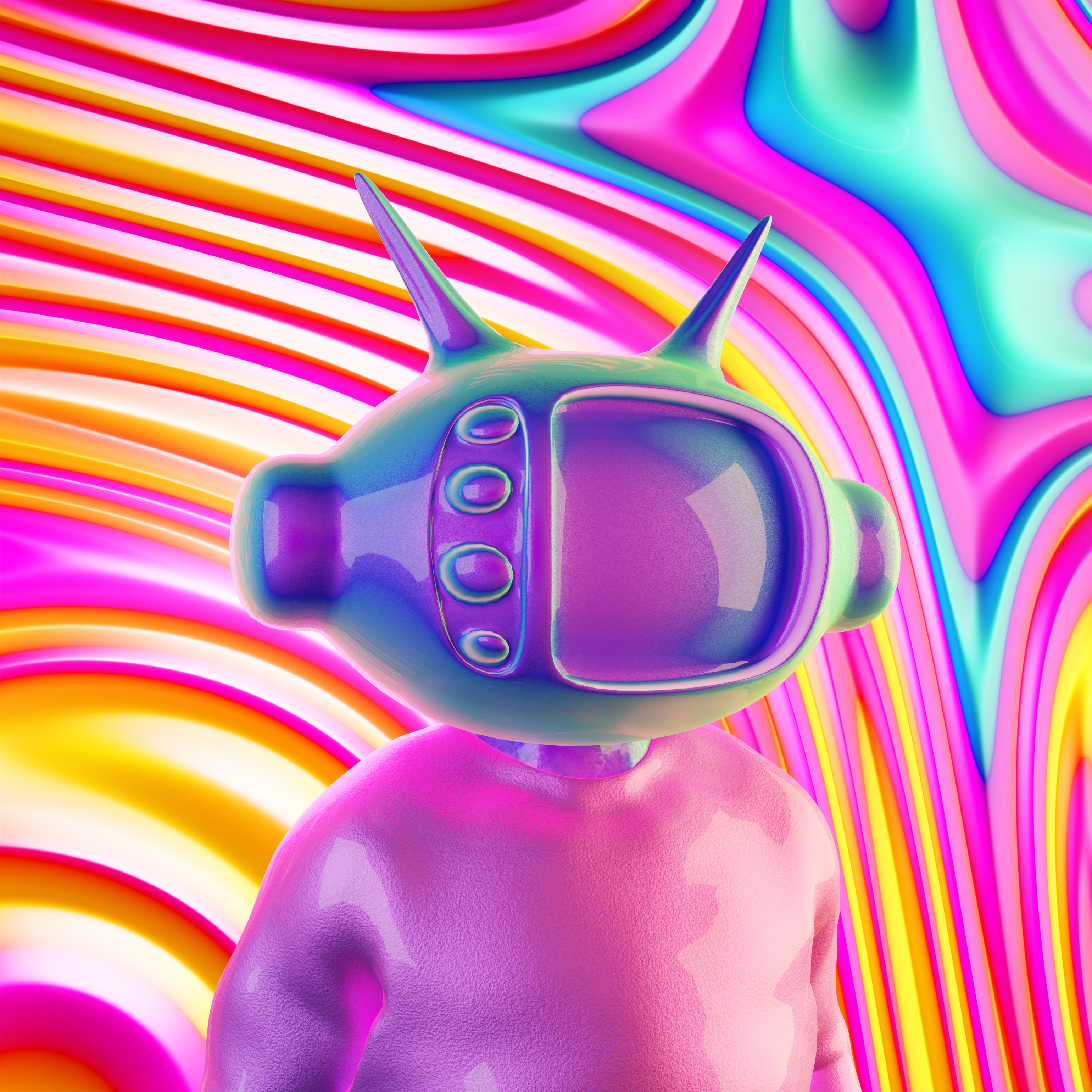Creastic Head #005 - TV OLD 3 NFT on Algorand