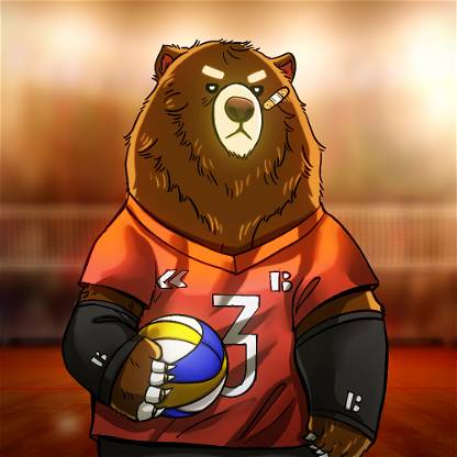 (#059) Beary the Volleyball