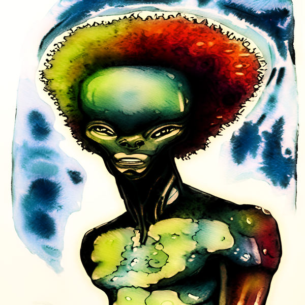 An image of Afro Alien #1