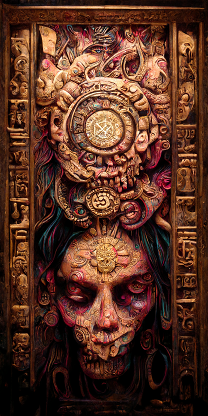 Estilo Azteca Woodcarvings #34