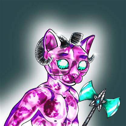 Pink Sapphire The Feline