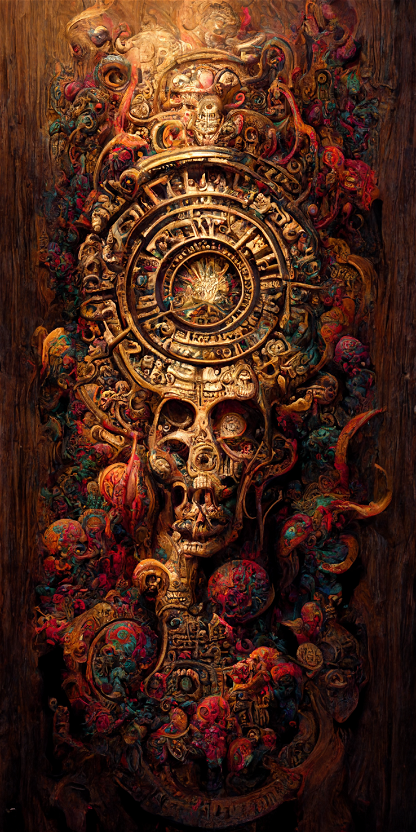 Estilo Azteca Woodcarvings #54