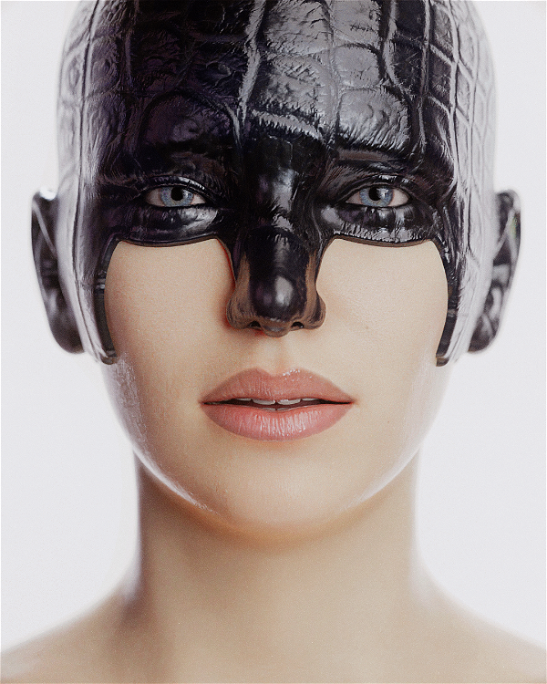 An image of Black Leather Mask 01