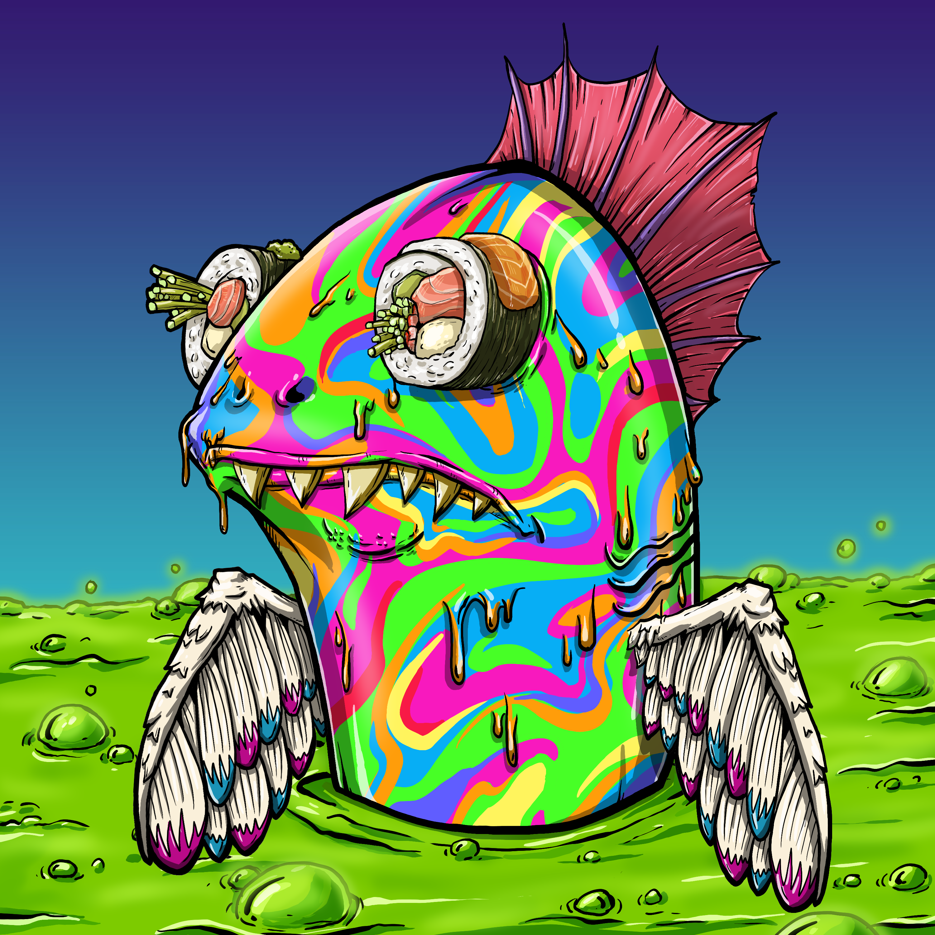 CRAZY CRITTERS - FISH  398 NFT on Algorand
