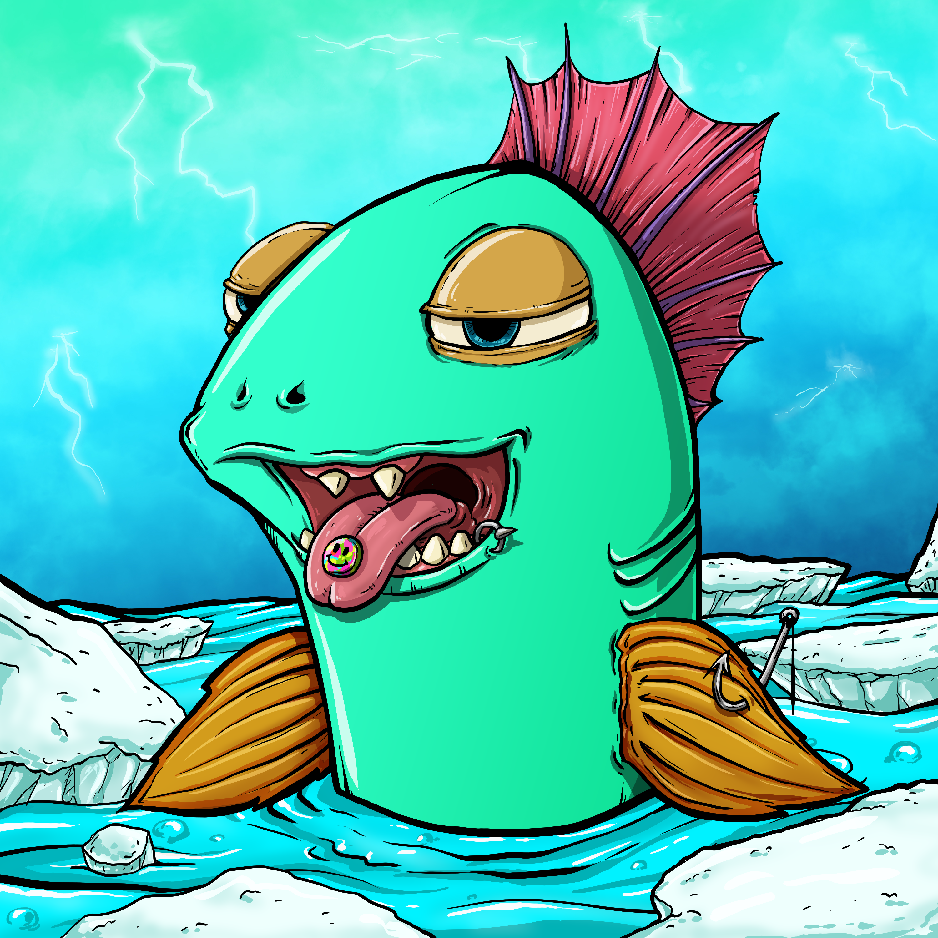 CRAZY CRITTERS - FISH  413 NFT on Algorand