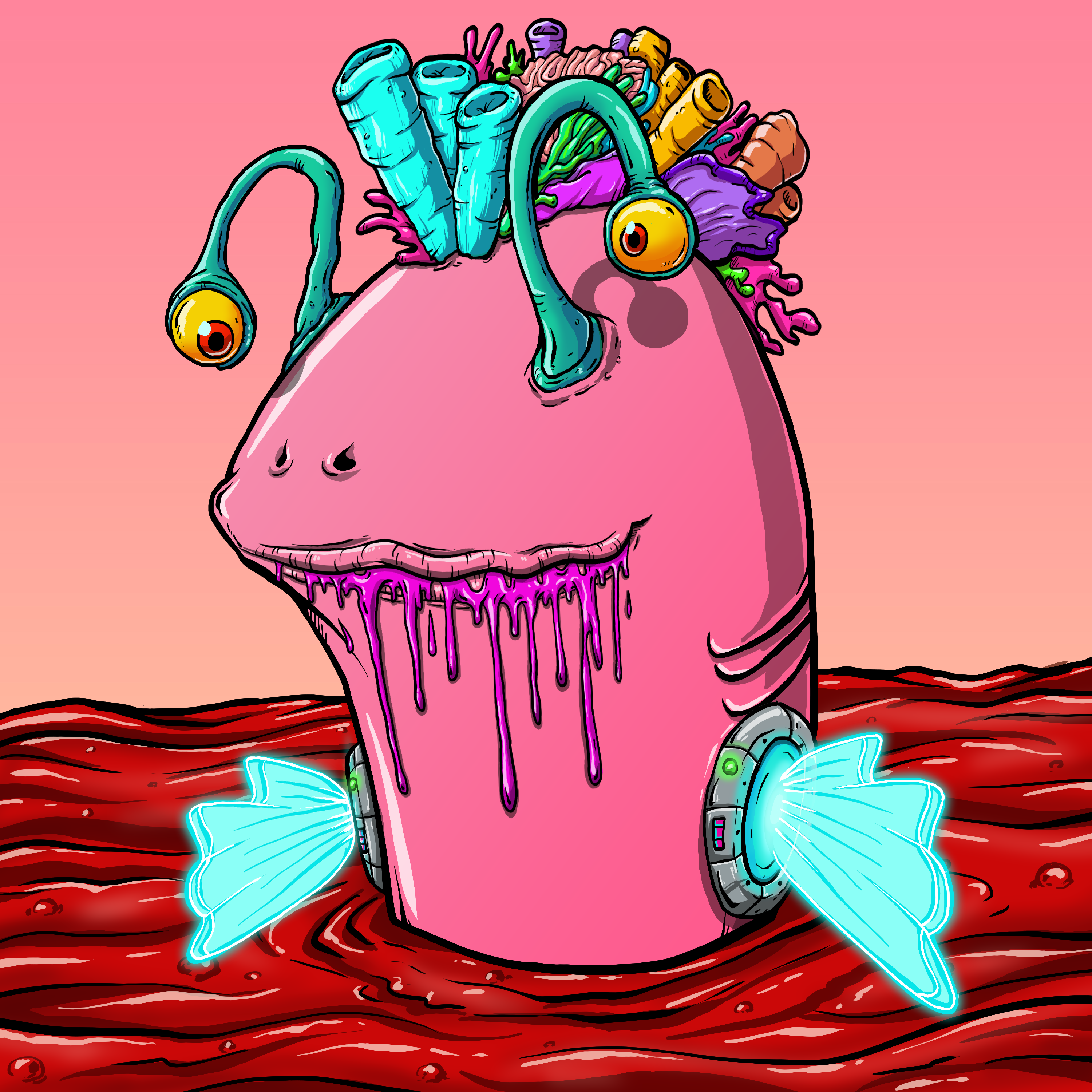 CRAZY CRITTERS - FISH  512 NFT on Algorand