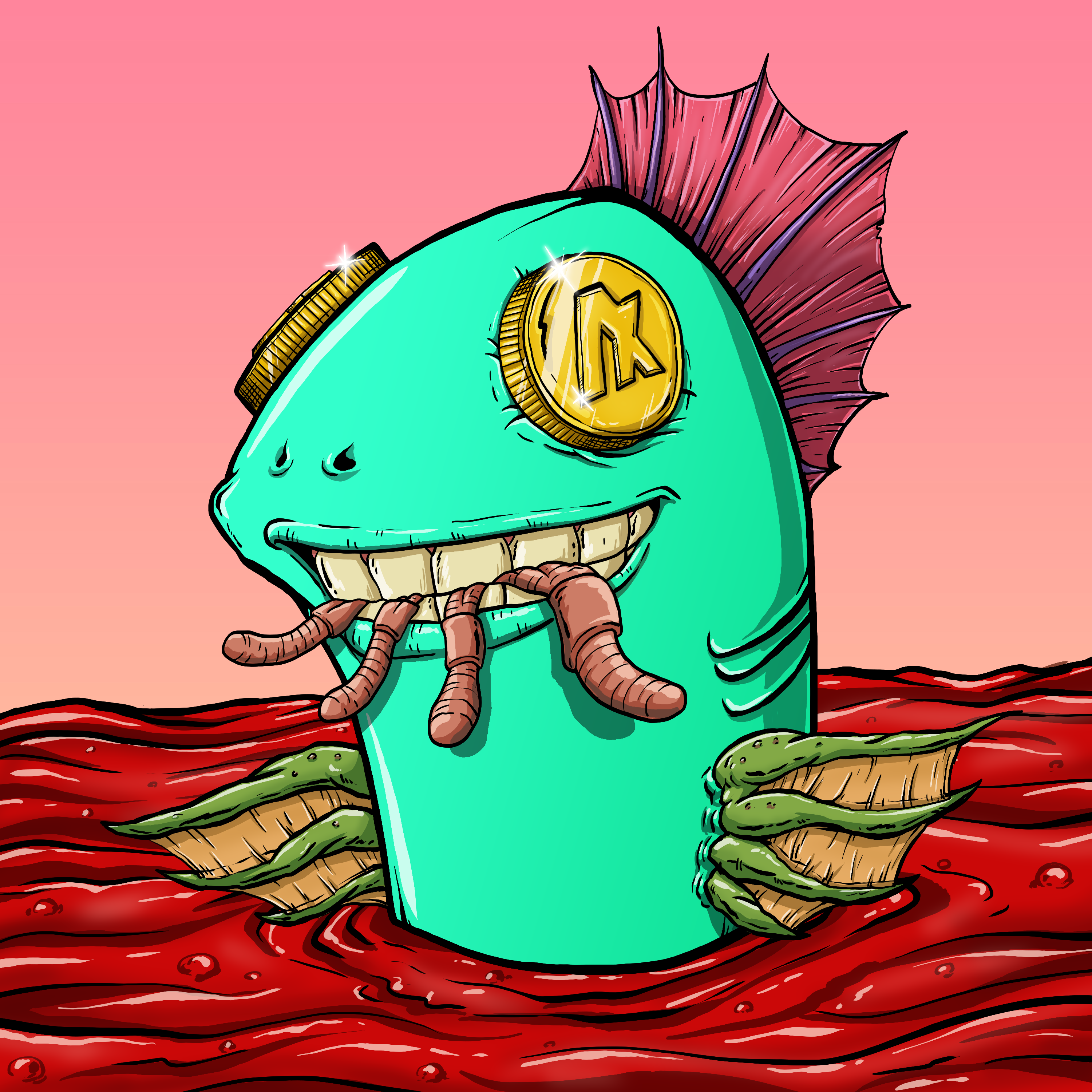 CRAZY CRITTERS - FISH  707 NFT on Algorand