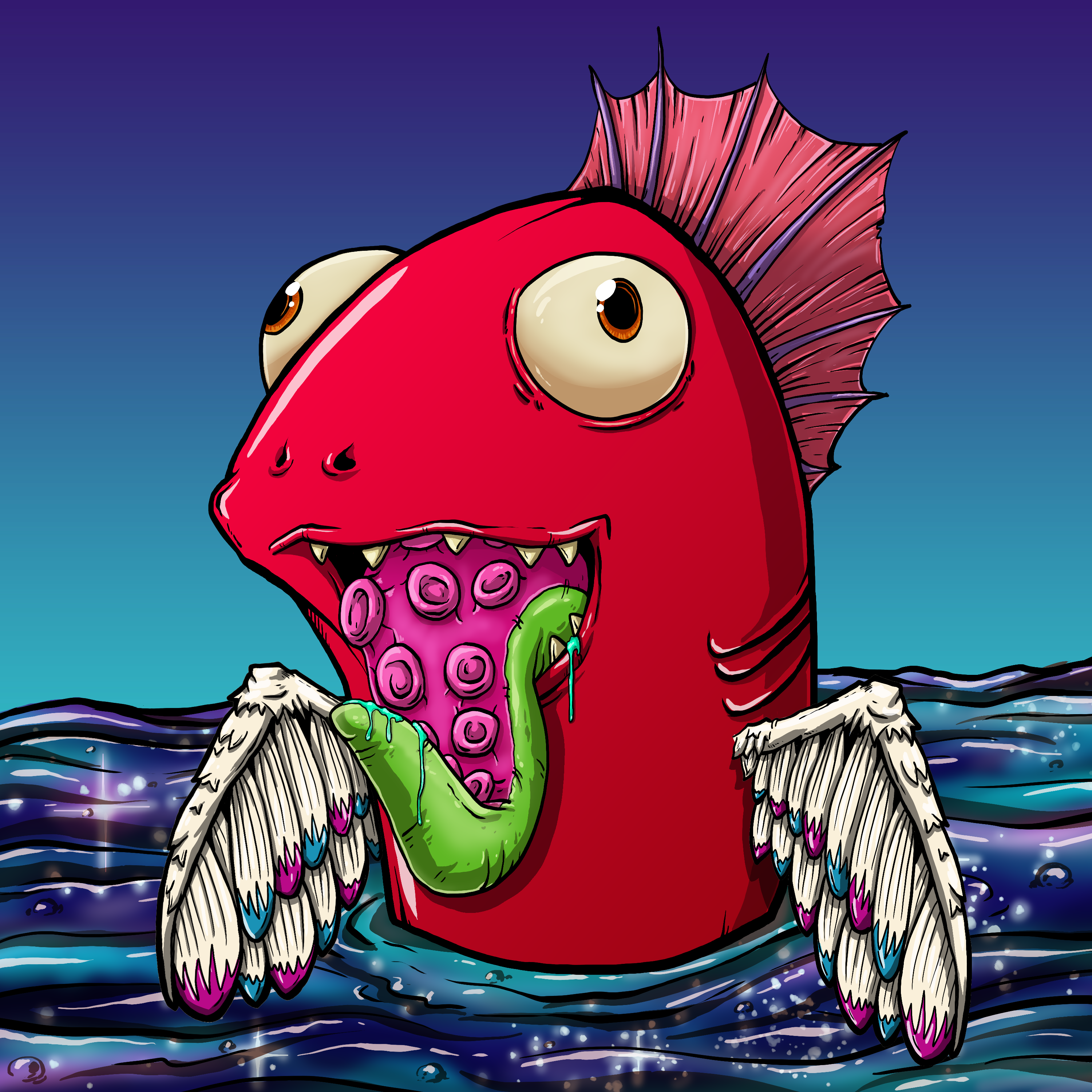 CRAZY CRITTERS - FISH  89 NFT on Algorand