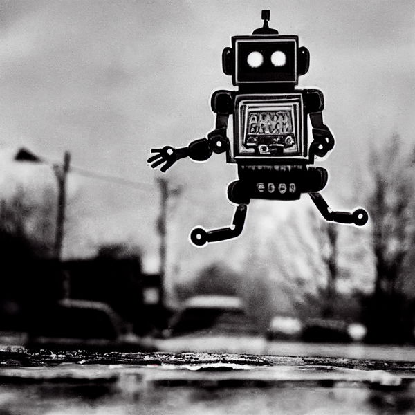 An image of Robots Jumping Over Puddles