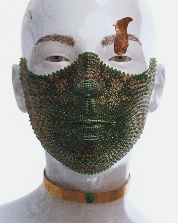 An image of Lehenga Emmerald Mask